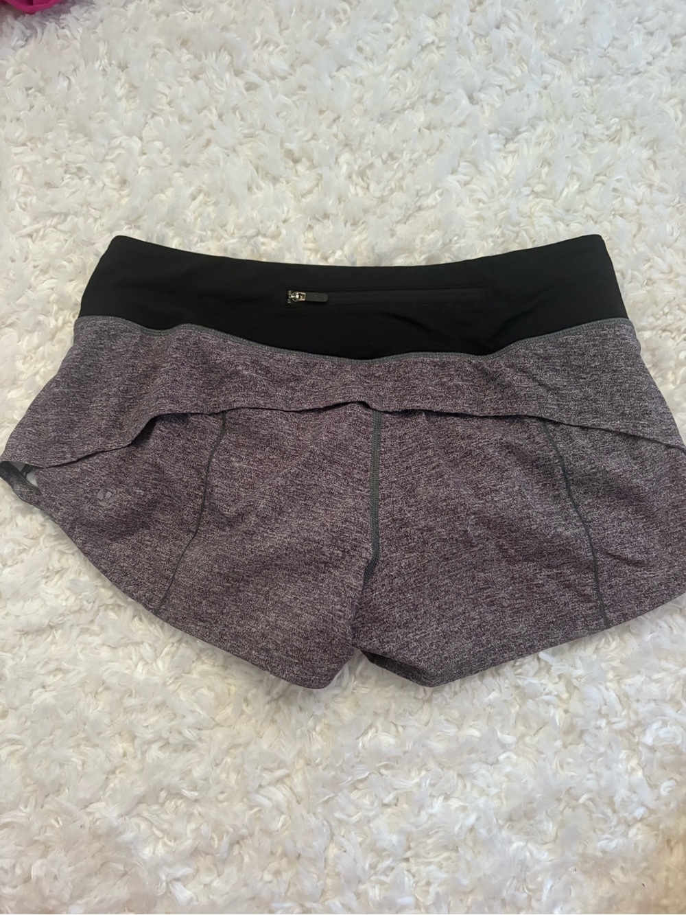 lululemon athletica Heathered grey shorts with Black up